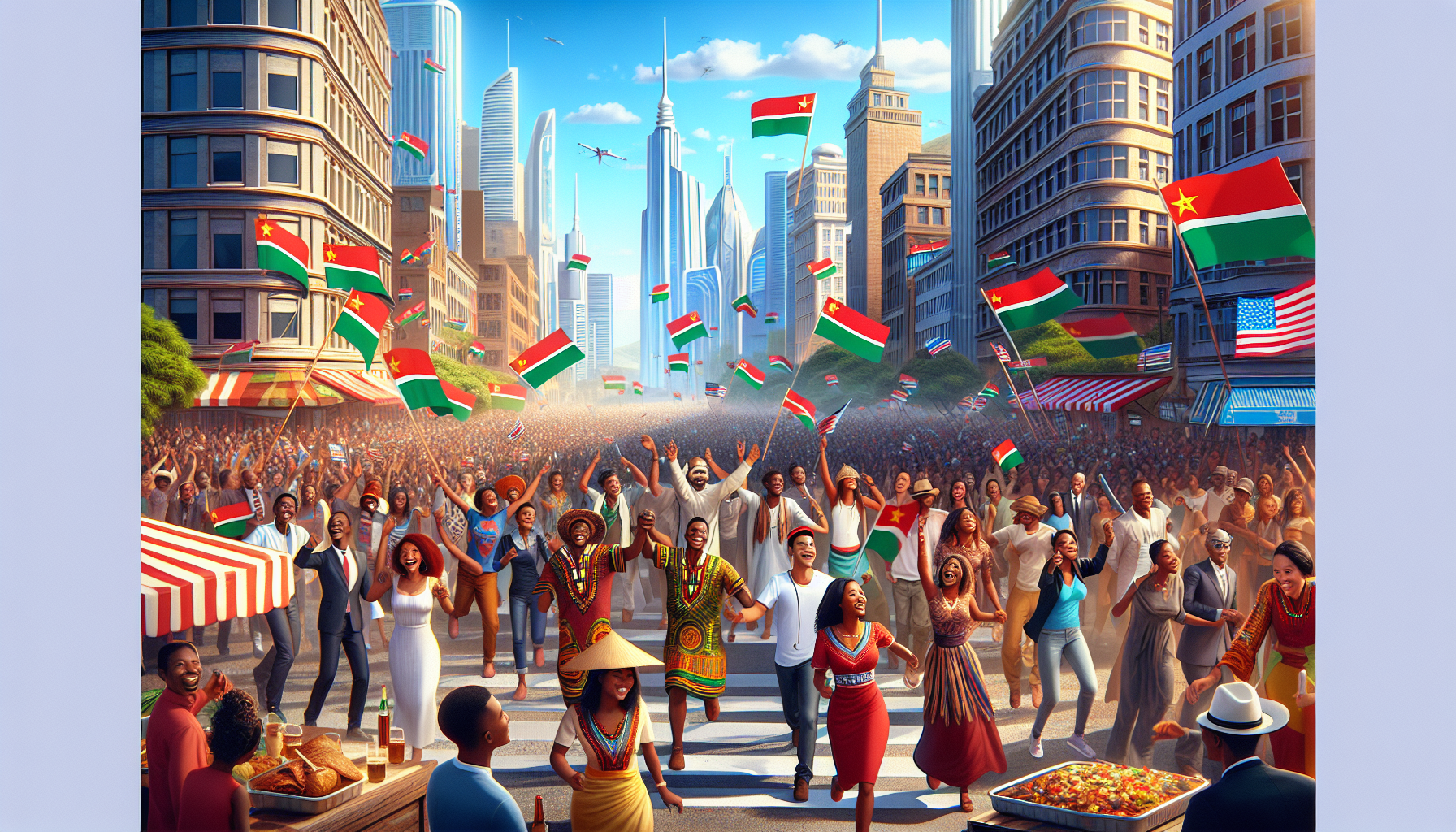 célébrez le 65e anniversaire d'indépendance de madagascar avec un spectacle éblouissant de feux d'artifice, de drones et de jets d'eau. une journée inoubliable pleine de festivités et de fierté nationale vous attend!